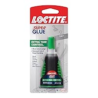 Loctite Super Glue Extra Time Control, Clear Superglue, Cyanoacrylate Adhesive Instant Glue - 0.14 fl oz Bottle, Pack of 6