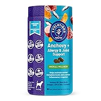 NaturVet Evolutions Anchovy + Allergy & Joint Support 90ct Soft Chews for Dogs - Anchovy Oil, Bone Broth - Helps Maintain Normal Histamine Levels - Helps Support Normal Inflammatory Response