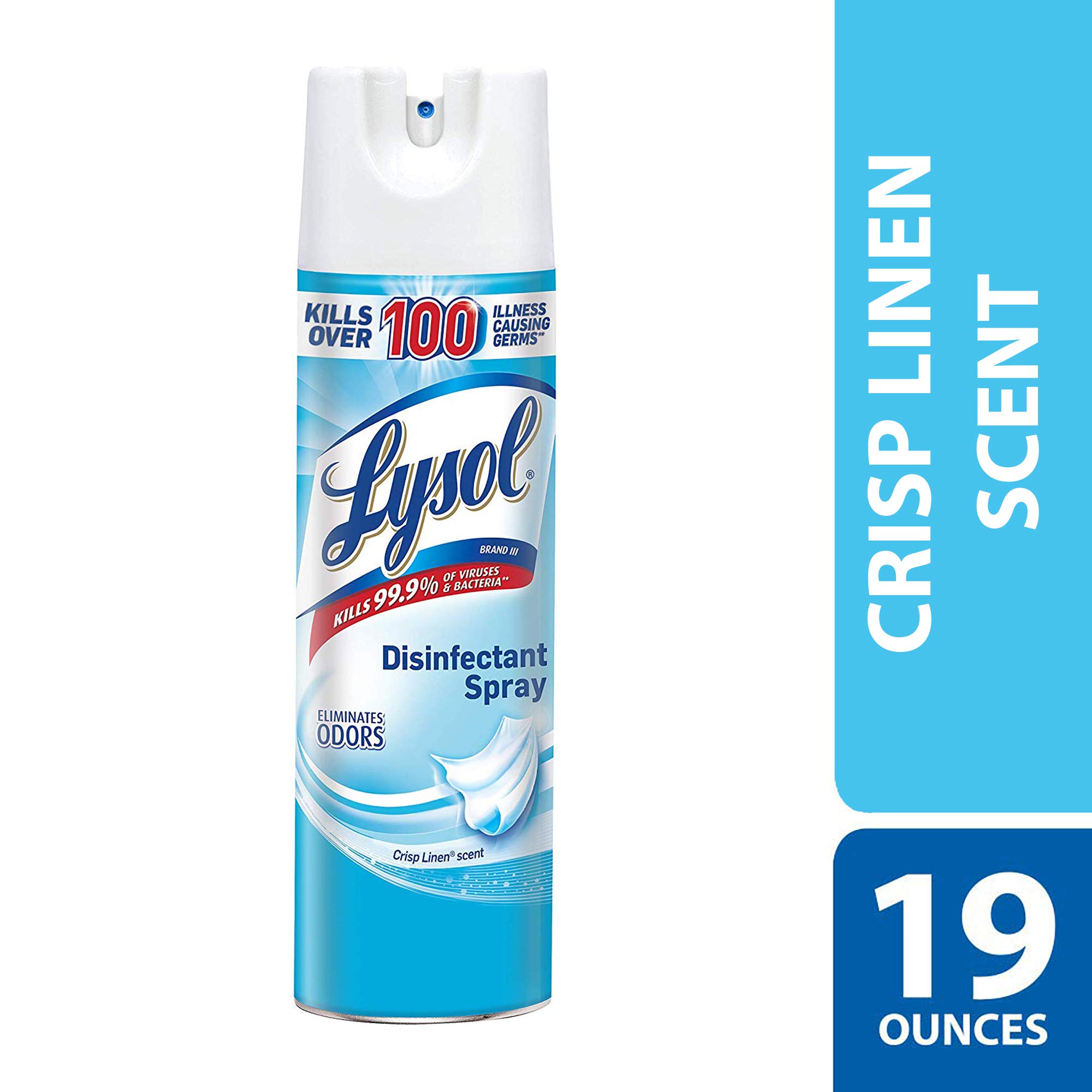 Lysol Disinfectant Spray, Crisp Linen, 76oz (4X19oz)