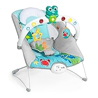 Ocean Explorers Musical Bouncer Infant Seat, Kick to It Neptune, Unisex, for Ages 0-6 Months up to 20 lbs