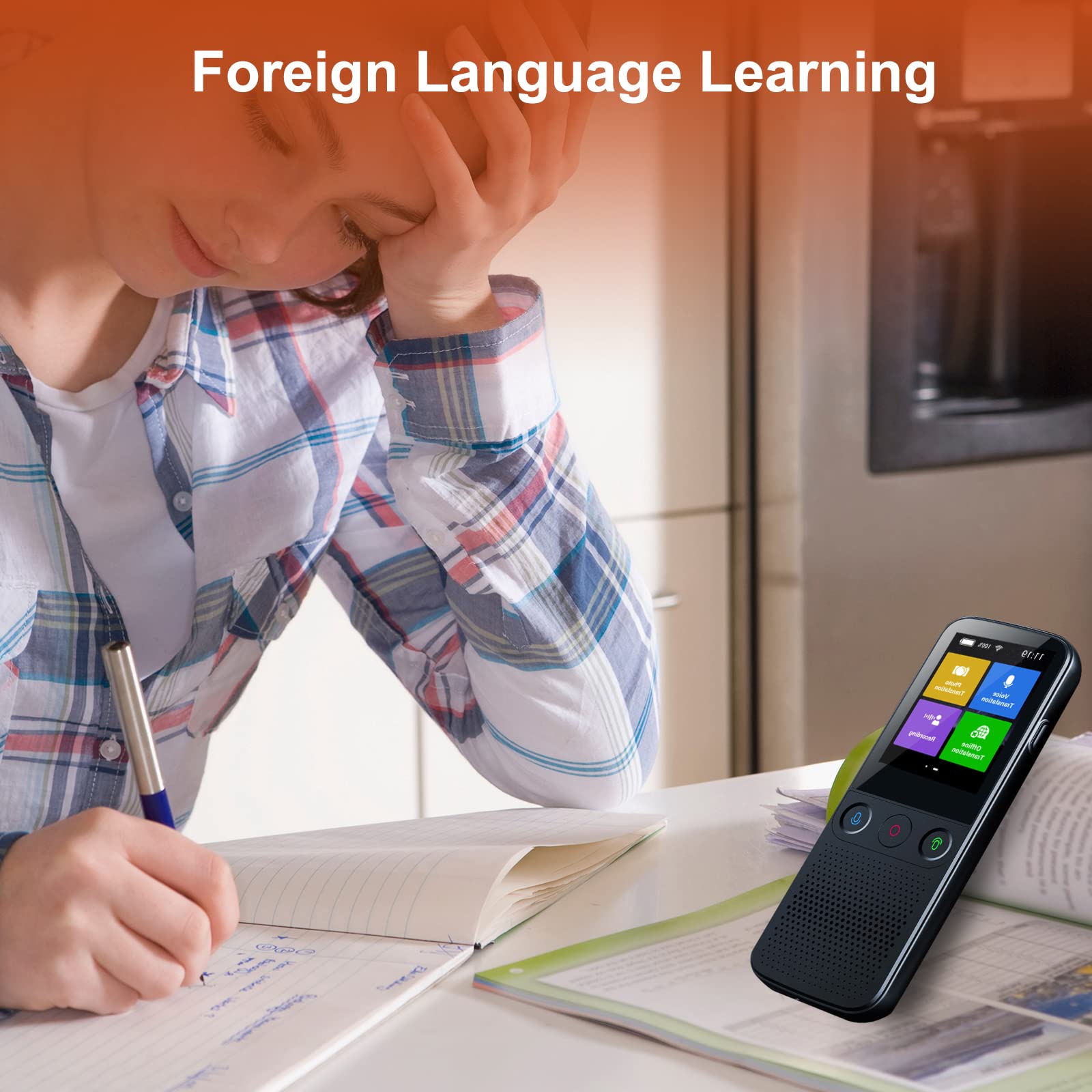 Language Instant Translator Device Portable Real-time Voice Translation in 137 Different Languages and Accents, Support Offline/WiFi/Hotspot Accuracy Image Interpreter Translation