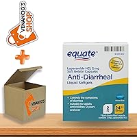 Equate Loperamide Liquid Softgels for Diarrhea 2 mg, Compare to Imodium A-D Active Ingredient, 24 Count + Includes Venancio’sfridge Sticker (Pack of 1)