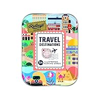 Ridley's Games: Travel Destinations Playing Cards | Full Deck of Cards with 54 Unique Travel Destinations | Travel Fun Facts on All Cards for Travel Lovers | Storage Tin Included