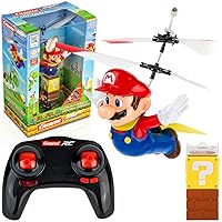 Carrera RC - Officially Licensed Flying Cape Super Mario 2.4GHz 2-Channel Rechargeable Remote Control Helicopter Drone Toy with Easy to Fly Gyro System