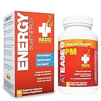 True Energy (50 Count) and at Ease PM (30 Count) Bundle, Support for Physical Energy and Relaxation with Licorice Root and GABA
