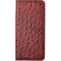 Case for Google Pixel 7 Pro, Luxury Cowhide Genuine Leather Handcrafted Wallet Case with Card Holder Kickstand Magnetic Closure Flip Phone Cover for Google Pixel 7 Pro,Red