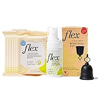 Flex Cup Starter Bundle (Size 01) with Flex Cup + Flex Wash + Flex Wipes 6-Pack
