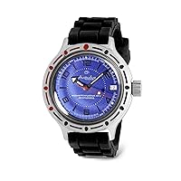 Vostok | Classic Amphibian Automatic Self-Winding Russian Diver Wrist Watch | WR 200 m | Amphibia 420007 | Fashion | Business | Casual Men's Watches