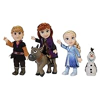 Frozen Disney 2 Petite Dolls Gift Set - Includes Elsa, Anna, Kristoff, Olaf & Sven! 6 inches