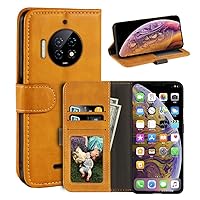 Case for Oukitel WP19, Magnetic PU Leather Wallet-Style Business Phone Case,Fashion Flip Case with Card Slot and Kickstand for Oukitel WP19 Pro 6.78 inches Yellow
