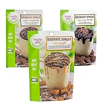 Molly and You Variety Pack Brownie Mug Cake Mix (Pack of 3) – Single Serve, No Baking, Microwavable Gourmet Mug Cake Mixes - Brownie Mix Dessert