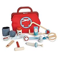 Tender Leaf Toys - Doctor's Bag - Doctor Pretend Play Toy Medical Kit for Children- Promotes Imaginary and Creative Roleplay, Helps to Create Health Awareness - Age 3+