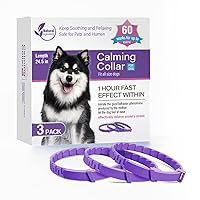 Dogs Calming Pheromones Collar 3 Packs Lasts 60 Days Relieve Reduce Anxiety or Stress 25 Inches Adjustable Relaxing Comfortable Collar Breakaway Design for All Small Medium and Large Dog