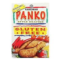 Kikkoman Panko Style Coating - Natural Flavor, Delicate and Crisp Texture, Gluten-Free Breadcrumbs, Ideal for Baked Dishes, Meat, Chicken, Seafood, Veggies - 8 Oz, Pack of 1