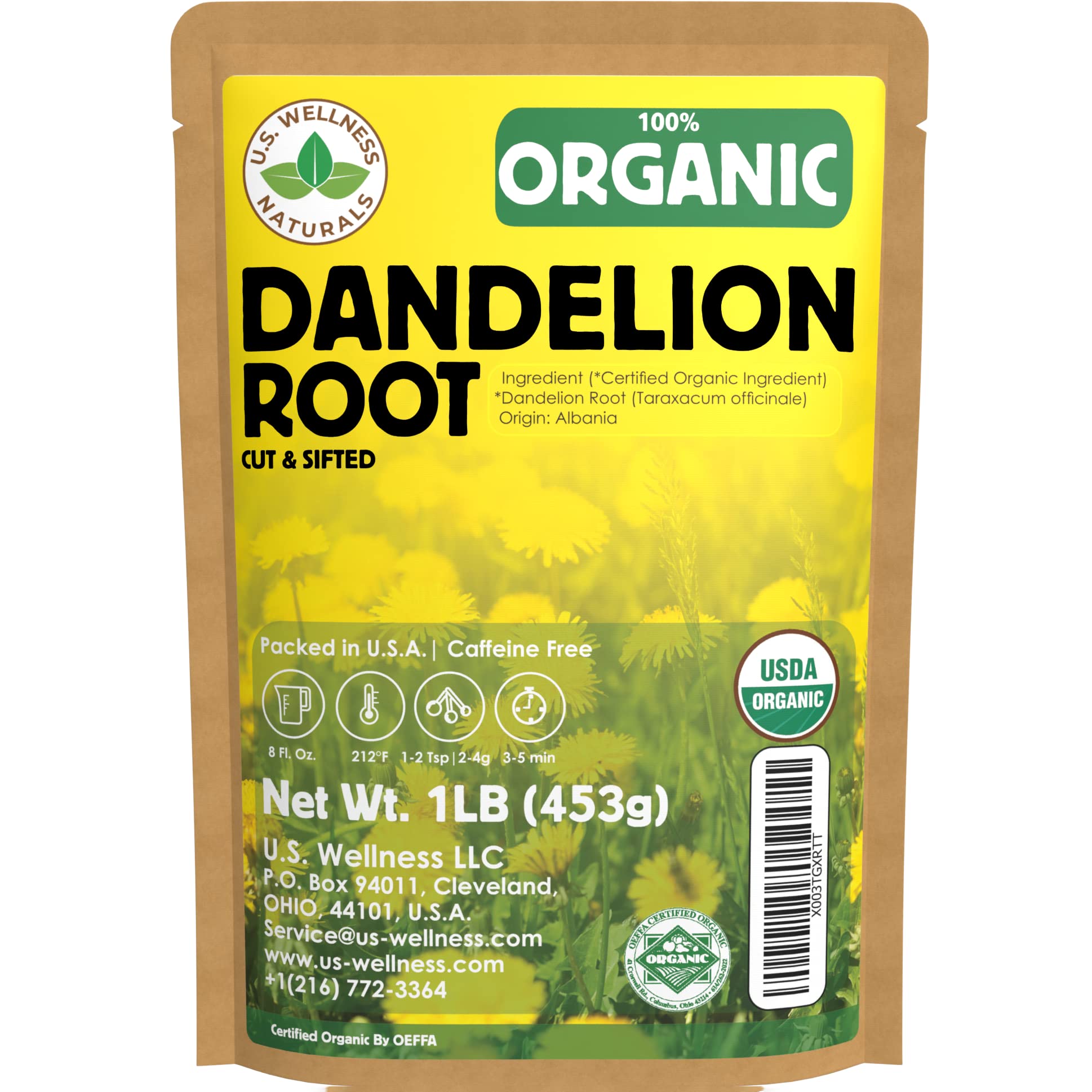 100%　chính　Loose　and　Sifted|　100%　Tea　Tea　Harvest　Dandelion　Albanian　Naturals　2023　Wellness　Amazon　(200+　Organic　Cut　Mua　Mỹ　1LB　Root　hãng　Raw　trên　Dandelion　Root　by　Cups)　Fado　(16Oz)　Certified