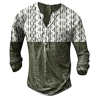Men's Long Sleeve T Shirts Print Crew Neck 3/4 Sleeve Tee Classic Sport Street Mens Tank Tops