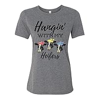 Women's Cow Bandana Hangin with My Heifers Ladies Fit Short Sleeve T-Shirt