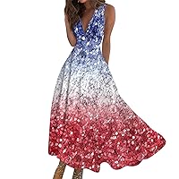 Dresses for Women 2024-4th of July Dress Spring Wedding Guest Dresses for Women 2024 Ladies Summer Dresses Casual Spring Wedding Guest Blue L