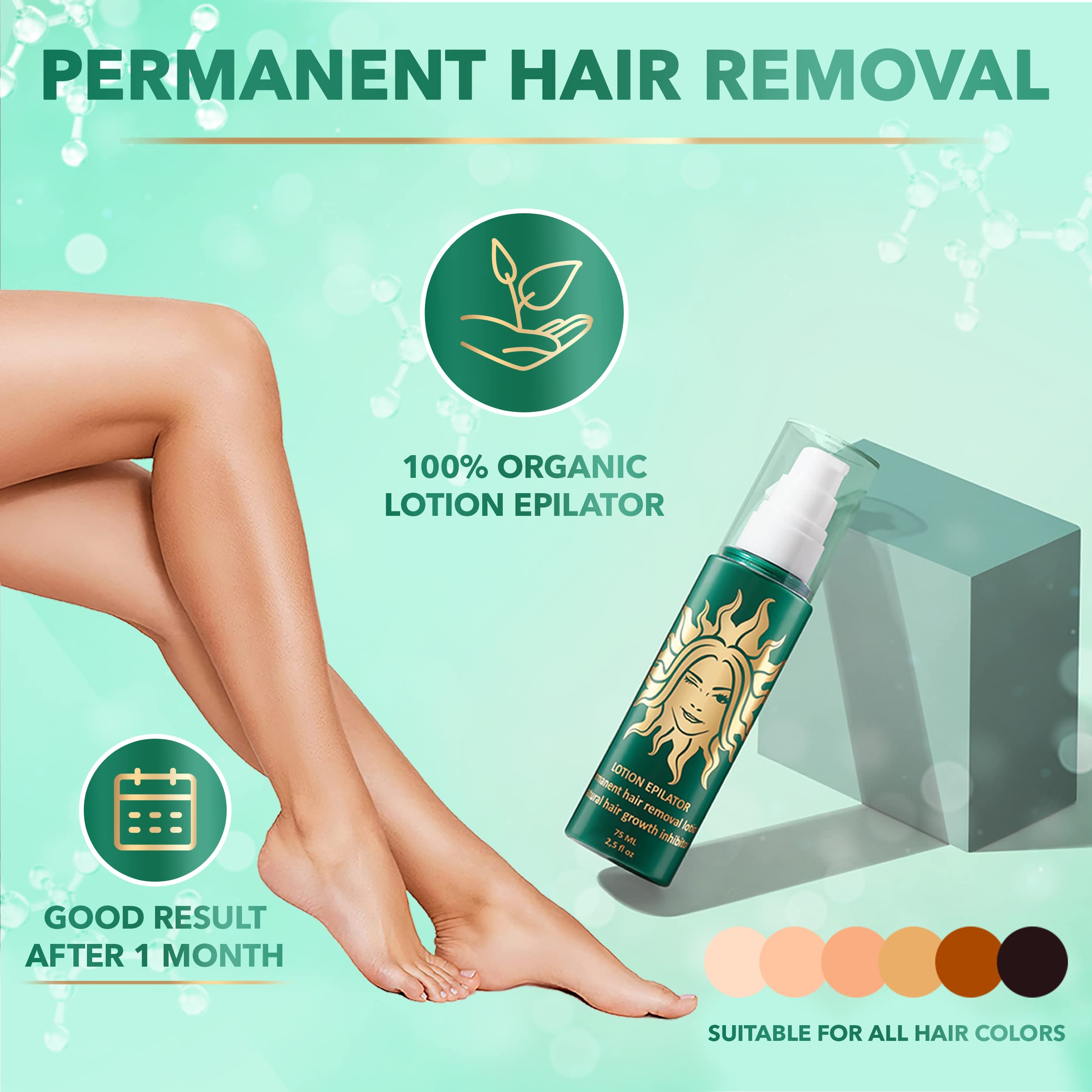 Mua Permanent Hair Removal Lotion - Organic Stop Hair Growth Inhibitor for  Body and Face - Hair Removal for Women - Natural Painless Hair Inhibitor -  apply after bio-depilation: waxing or sugaring,