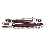 Western Boot Chains Brown Topgrain Cowhide Leather Harness Straps