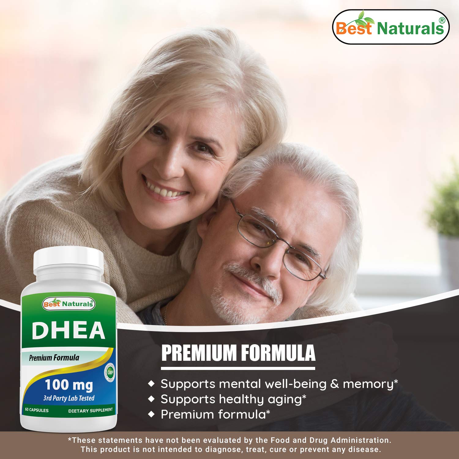 Best Naturals DHEA 100mg & Hyaluronic Acid 200 mg