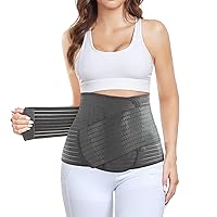 Postpartum Belly Band, Abdominal Binder Post Surgery Belly Wrap, C-section Recovery Belt, Waist/Pelvis Support Belt for Stomach Recovery (Polyester derived from Bamboo Charcoal Fiber, Large/X-Large)