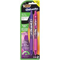 Gel-ocity Quick Dry Special Edition Fashion Gel Pen, Medium Point (0.7mm), Assorted Fashion Colors, 2-Count