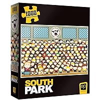 South Park Go Cows 1000 Piece Jigsaw Puzzle | Collectible Puzzle Featuring Familiar South Park Characters in The School Gymnasium | Officially Licensed Comedy Central and South Park Merchandise