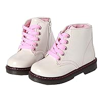 Toddler Girl Lace Up Zipper Waterproof Ankle Leather Boots