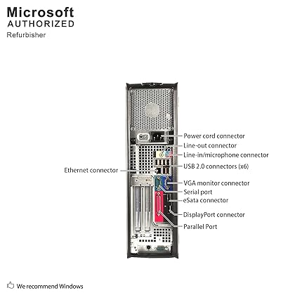 DELL Optiplex with 20-Inch Monitor (Core 2 Duo 3.0Ghz, 8GB RAM, 1TB HDD, Windows 10 Professional), Black (Renewed)']