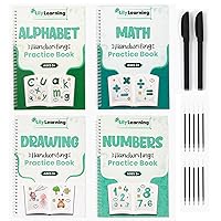 Handwriting Practice Kit - Reusable Copybooks for Kids - Large Writing Practice Books - Magic Ink, Groove Workbooks (Full Set)