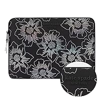 Kate Spade New York Puffer Laptop Sleeve 16 Inch - Hollyhock Iridescent Black - for 15 to 16 inch MacBook Pro M3 Max/M3 Pro/M3/M2 Max/M2 Pro/M2/M1 Max/M1 Pro/M1