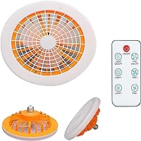 Ceiling Fans with Lights and Remote Light Socket Fan Stepless Color Temperature Change and 6 Speeds for Bedroom, Kitchen, Storage Room, Closet