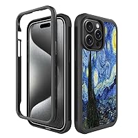 Compatible with iPhone 15 Pro Max Case,360 Degree Heavy Duty Full Body Protection Cover and Back Bumper Shockproof Non Slip Case for iPhone 15 Pro Max 6.7