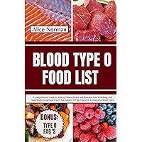 Blood Type O Food List: A Comprehensive Guide to Achieve Optimal Health and Revitalize Your Well-Being with Superfoods, Recipes and Expert Tips Tailored to Type O positive & O negative Blood Types Blood Type O Food List: A Comprehensive Guide to Achieve Optimal Health and Revitalize Your Well-Being with Superfoods, Recipes and Expert Tips Tailored to Type O positive & O negative Blood Types Paperback Kindle