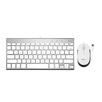 Macally Mini Wired Keyboard and a Silent Wired Mouse, Ultimate Apple Accessories