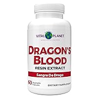 Vital Planet - Dragon's Blood Resin Extract Croton Lechleri Sangre de Drago (Sangre de Grado) Digestive Health Supplement Sustainably Sourced from Amazon Rainforest of Peru, 500mg 60 Capsules