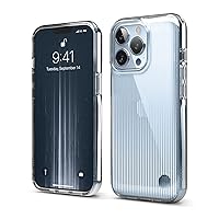 elago Urban Clear Compatible with iPhone 13 Pro Case 6.1 Inch, Shockproof Protective Cover, Anti-Yellowing, Aesthetic Light Refracting Design, Stripped Pattern, Ergonomic Smooth Grip, Premium TPU