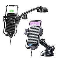 Wireless Car Charger, MOKPR 15W Fast Charging Auto-Clamping Car Mount Universal Hands-Free