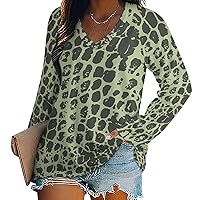 Crocodile Skin Texture Women's Long Sleeve Shirts Athletic Workout T-Shirts V Neck Sweatshirts Casual Tops