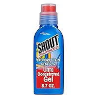 Shout Advanced Stain Remover Brush, Ultra Concentrated Gel with Built-In Scrubber Brush for Deep Set-In Stains, 8.7Oz