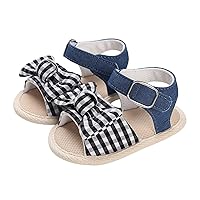 Newborn Shoes For Boys Summer Children Infant Toddler Shoes Girls Sandals Flat Bottom Lightweight Open Toe Breathable Polka Dot Bow
