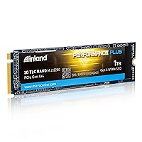 INLAND 1TB Performance Plus NVMe Internal Gaming SSD Solid State Drive Optimized for PS5 - Gen4 PCIe, M.2 2280, DRAM Cache, TLC 3D NAND Flash, Up to 7000MB/s