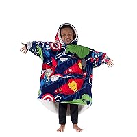 THE COMFY Original JR | Marvel Avengers Blue Comfy | The Original Oversized Sherpa Wearable Blanket for Kids, Seen On Shark Tank, One Size Fits All