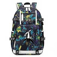 Anime Solo Leveling Backpack Daypack Bookbag Laptop School Bag with USB Charging Port 11