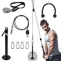 Yes4All Weight Plate Loading Pin 1 inch and 2 inch, Fitness LAT Cable Pulley System Gym, Heavy Duty Gym Equipment for Home with Tricep Rope Cable Attachment