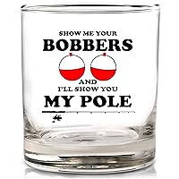 Rogue River Tactical Funny Bobbers Fishing Pole Joke Bass Fishing Old Fashioned Glass Drinking Cup Gag Gift For Fisherman Dad Grandpa