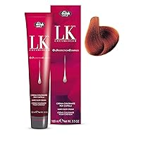 Lisap LK Oil Protection Complex Hair Color Cream, 100 ml./3.38 fl.oz. (8/66 - Light Intense Copper Blonde)