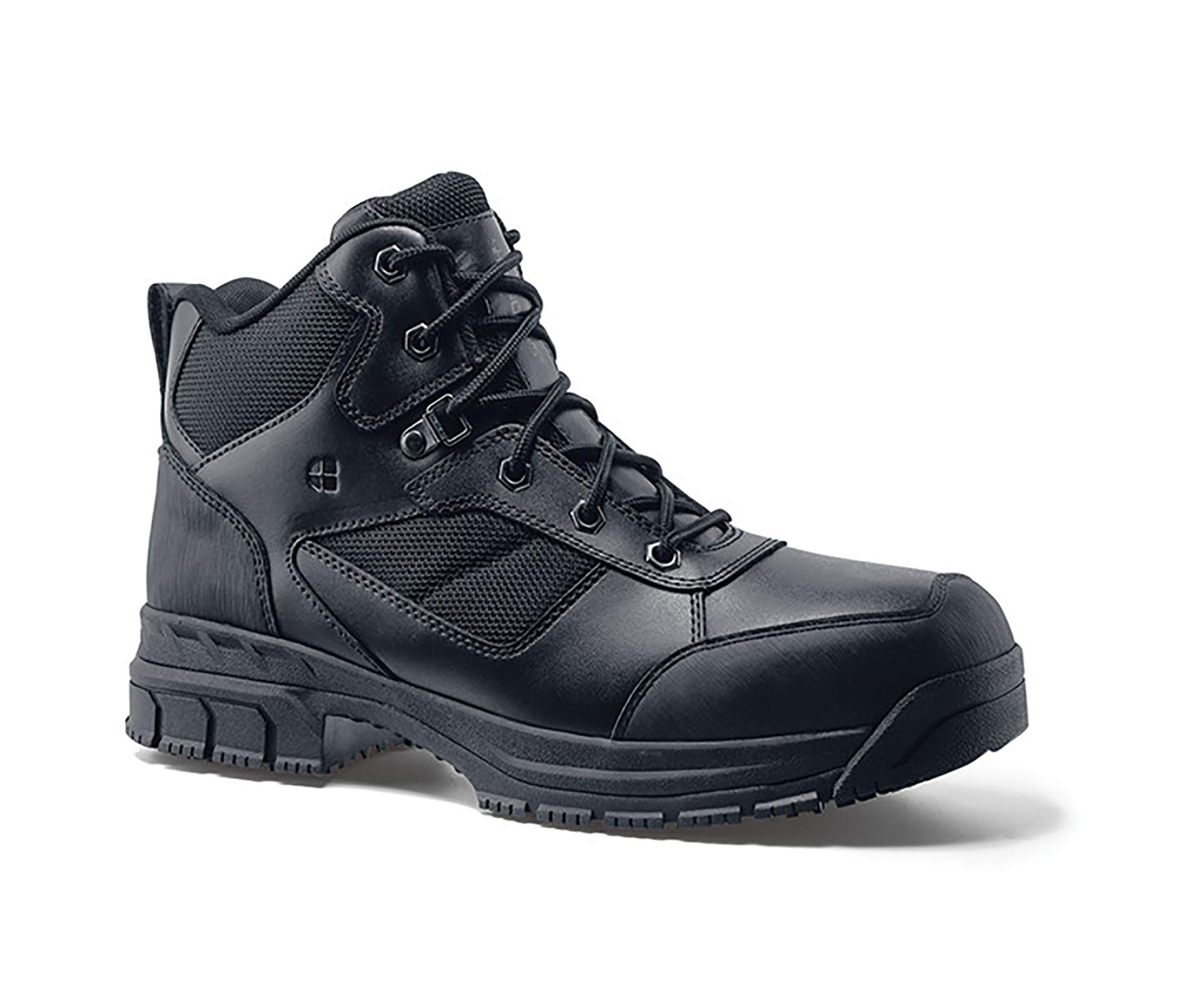 Shoes for Crews Voyager II, Men's, Women's, Unisex Steel Toe (ST) Work Boots, Slip Resistant, Water Resistant, Black