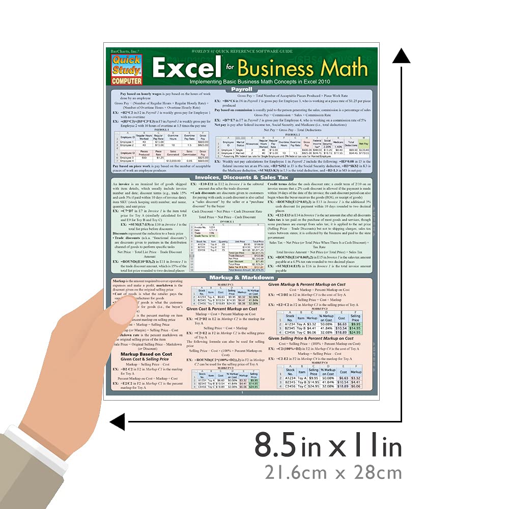 Excel For Business Math (Quick Study)